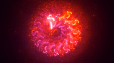 Soyut fraktal ışık arkaplanı 3 boyutlu oluşturuluyor