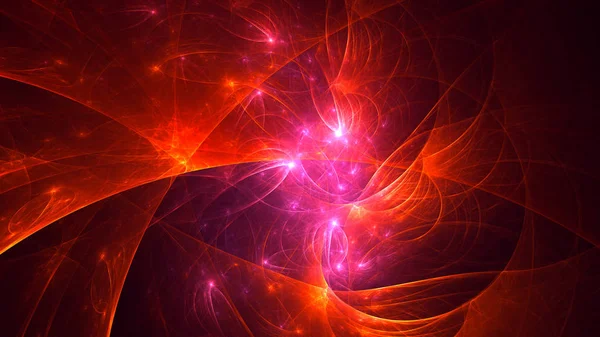 Soyut fraktal ışık arkaplanı 3 boyutlu oluşturuluyor