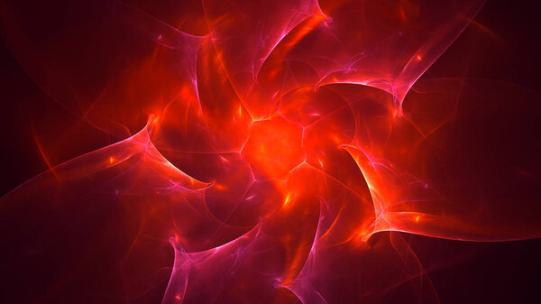 3D rendering abstract fractal light background