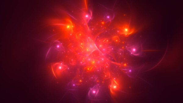 3D рендеринг абстрактного фрактального света