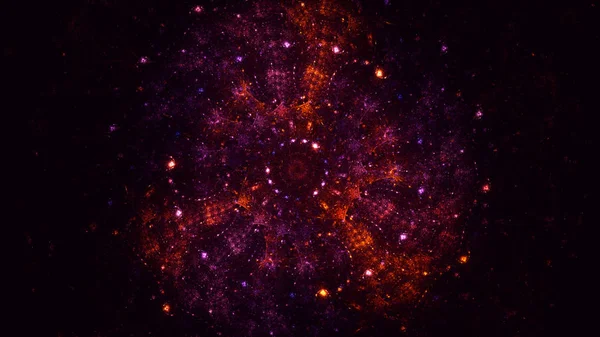 Soyut fraktal ışık arkaplanı 3 boyutlu oluşturuluyor