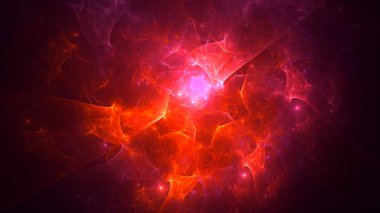 Soyut fraktal ışık arkaplanı 3 boyutlu oluşturuluyor