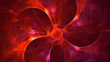 Soyut fraktal ışık arkaplanı 3 boyutlu oluşturuluyor