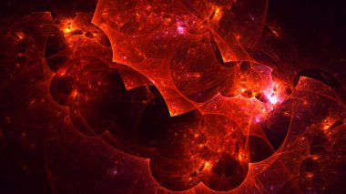 Soyut fraktal ışık arkaplanı 3 boyutlu oluşturuluyor