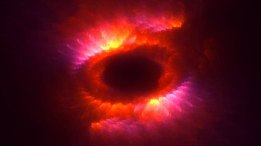 Soyut fraktal ışık arkaplanı 3 boyutlu oluşturuluyor