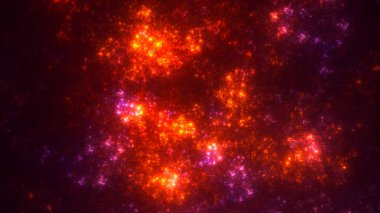 Soyut fraktal ışık arkaplanı 3 boyutlu oluşturuluyor