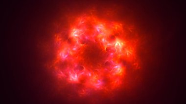 Soyut fraktal ışık arkaplanı 3 boyutlu oluşturuluyor