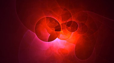 Soyut fraktal ışık arkaplanı 3 boyutlu oluşturuluyor