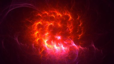 Soyut fraktal ışık arkaplanı 3 boyutlu oluşturuluyor