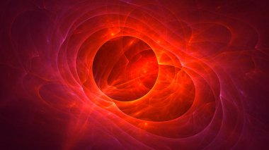 Soyut fraktal ışık arkaplanı 3 boyutlu oluşturuluyor