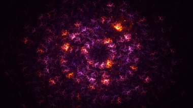 Soyut fraktal ışık arkaplanı 3 boyutlu oluşturuluyor