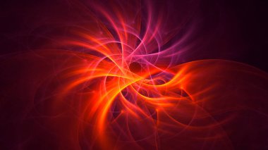 Soyut fraktal ışık arkaplanı 3 boyutlu oluşturuluyor