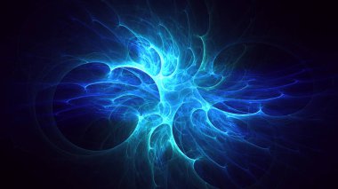 Soyut fraktal ışık arkaplanı 3 boyutlu oluşturuluyor