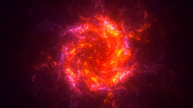 Soyut fraktal ışık arkaplanı 3 boyutlu oluşturuluyor