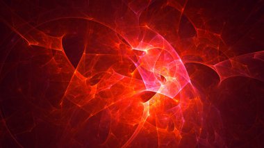 Soyut fraktal ışık arkaplanı 3 boyutlu oluşturuluyor