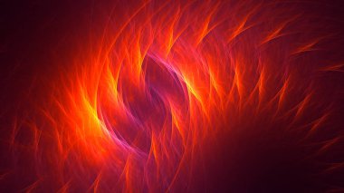 Soyut fraktal ışık arkaplanı 3 boyutlu oluşturuluyor