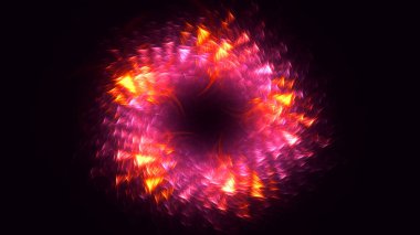 Soyut fraktal ışık arkaplanı 3 boyutlu oluşturuluyor