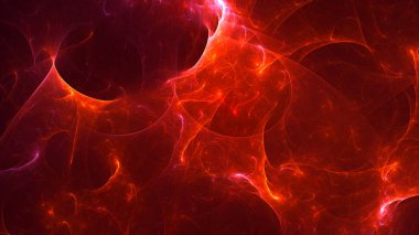 Soyut fraktal ışık arkaplanı 3 boyutlu oluşturuluyor