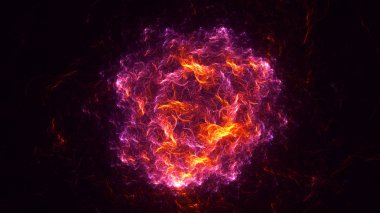 Soyut fraktal ışık arkaplanı 3 boyutlu oluşturuluyor