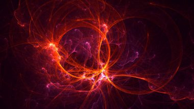 Soyut fraktal ışık arkaplanı 3 boyutlu oluşturuluyor