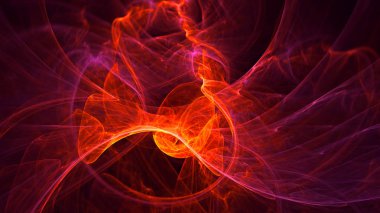 Soyut fraktal ışık arkaplanı 3 boyutlu oluşturuluyor