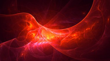 Soyut fraktal ışık arkaplanı 3 boyutlu oluşturuluyor