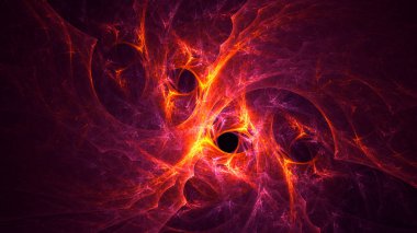Soyut fraktal ışık arkaplanı 3 boyutlu oluşturuluyor