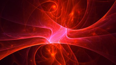 Soyut fraktal ışık arkaplanı 3 boyutlu oluşturuluyor