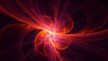 Soyut fraktal ışık arkaplanı 3 boyutlu oluşturuluyor