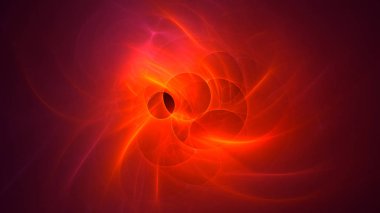 Soyut fraktal ışık arkaplanı 3 boyutlu oluşturuluyor
