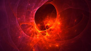 Soyut fraktal ışık arkaplanı 3 boyutlu oluşturuluyor