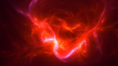 Soyut fraktal ışık arkaplanı 3 boyutlu oluşturuluyor