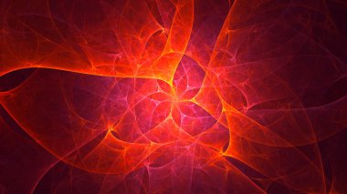 Soyut fraktal ışık arkaplanı 3 boyutlu oluşturuluyor