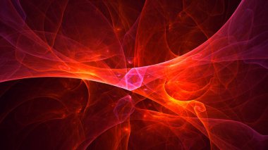 Soyut fraktal ışık arkaplanı 3 boyutlu oluşturuluyor