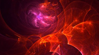 Soyut fraktal ışık arkaplanı 3 boyutlu oluşturuluyor