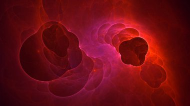 Soyut fraktal ışık arkaplanı 3 boyutlu oluşturuluyor