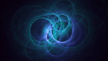 Soyut fraktal ışık arkaplanı 3 boyutlu oluşturuluyor