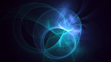 Soyut fraktal ışık arkaplanı 3 boyutlu oluşturuluyor