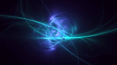 Soyut fraktal ışık arkaplanı 3 boyutlu oluşturuluyor