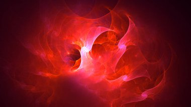 Soyut fraktal ışık arkaplanı 3 boyutlu oluşturuluyor