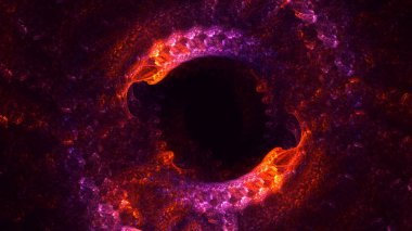 Soyut fraktal ışık arkaplanı 3 boyutlu oluşturuluyor