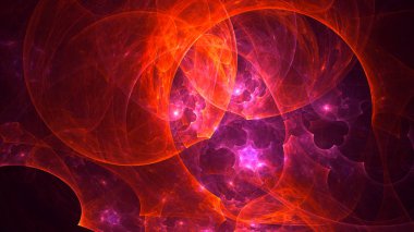 Soyut fraktal ışık arkaplanı 3 boyutlu oluşturuluyor