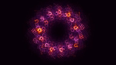 Soyut fraktal ışık arkaplanı 3 boyutlu oluşturuluyor