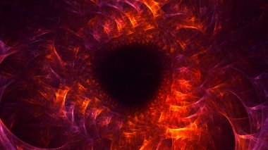 Soyut fraktal ışık arkaplanı 3 boyutlu oluşturuluyor