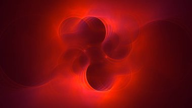 Soyut fraktal ışık arkaplanı 3 boyutlu oluşturuluyor