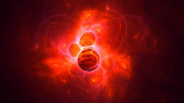 Soyut fraktal ışık arkaplanı 3 boyutlu oluşturuluyor