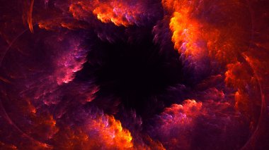 Soyut fraktal ışık arkaplanı 3 boyutlu oluşturuluyor