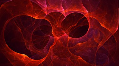 Soyut fraktal ışık arkaplanı 3 boyutlu oluşturuluyor