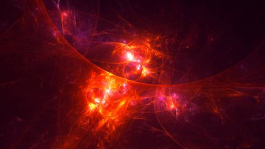 Soyut fraktal ışık arkaplanı 3 boyutlu oluşturuluyor