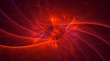 Soyut fraktal ışık arkaplanı 3 boyutlu oluşturuluyor